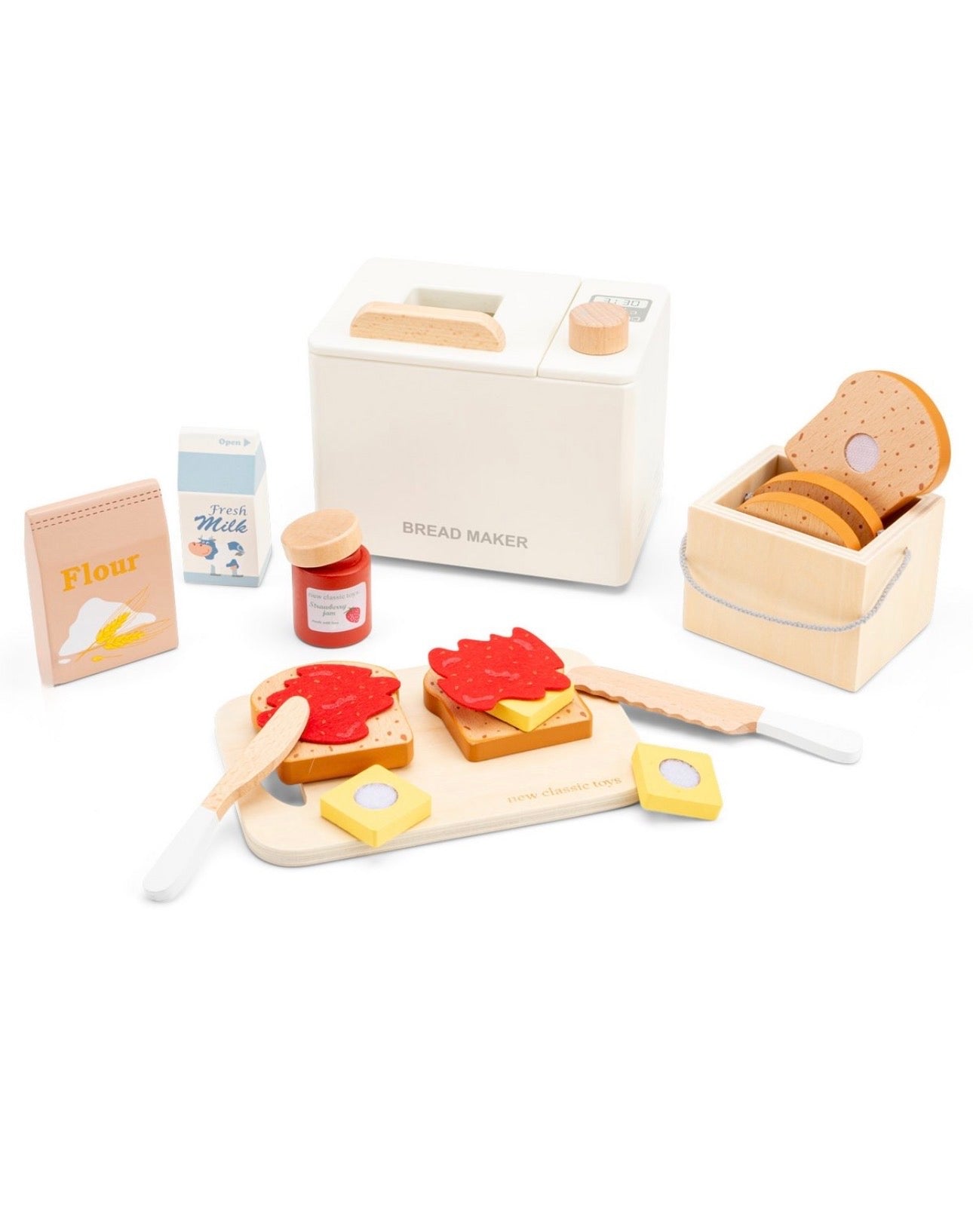 Set macchina del pane in legno