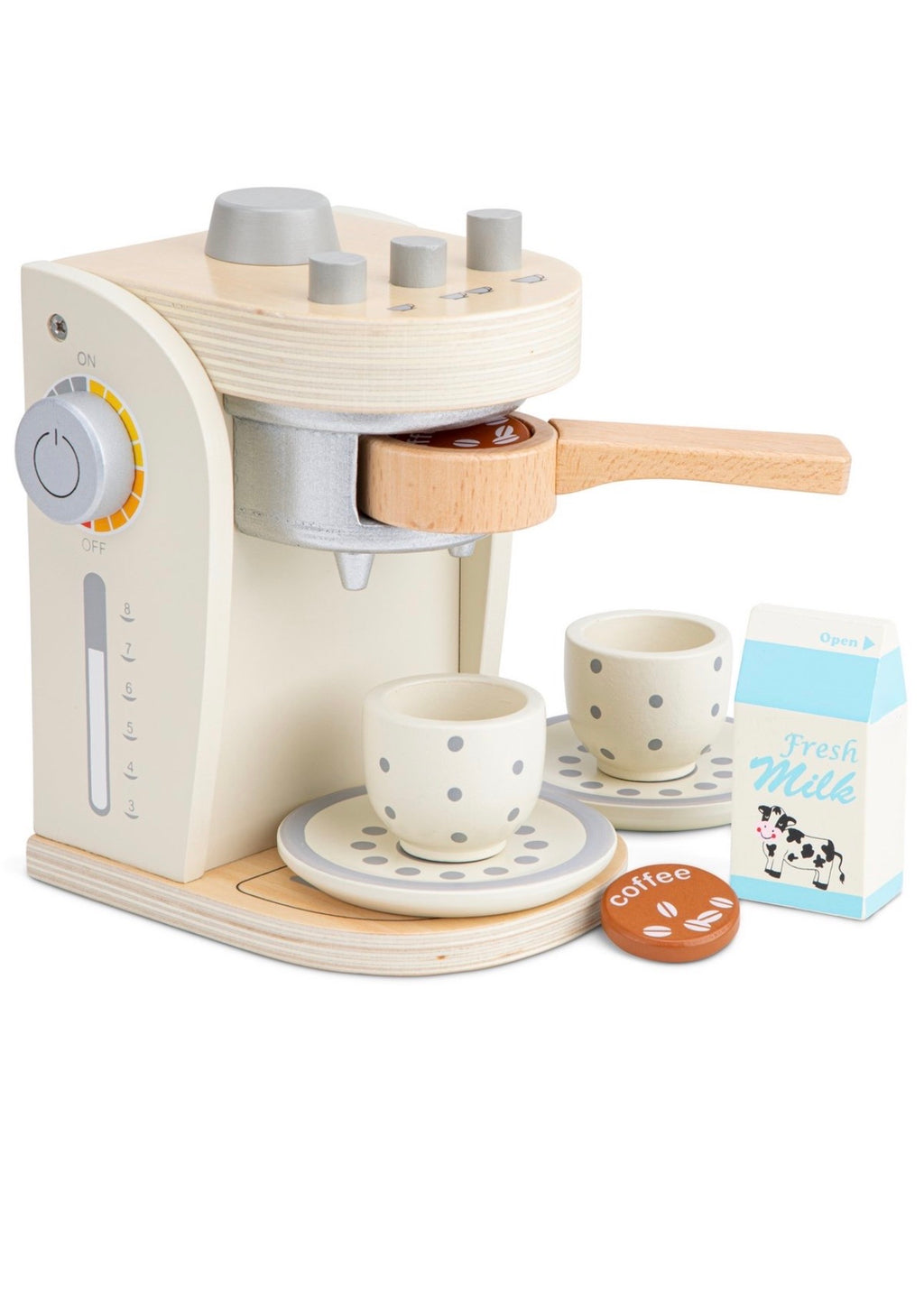 Set macchina da caffé in legno