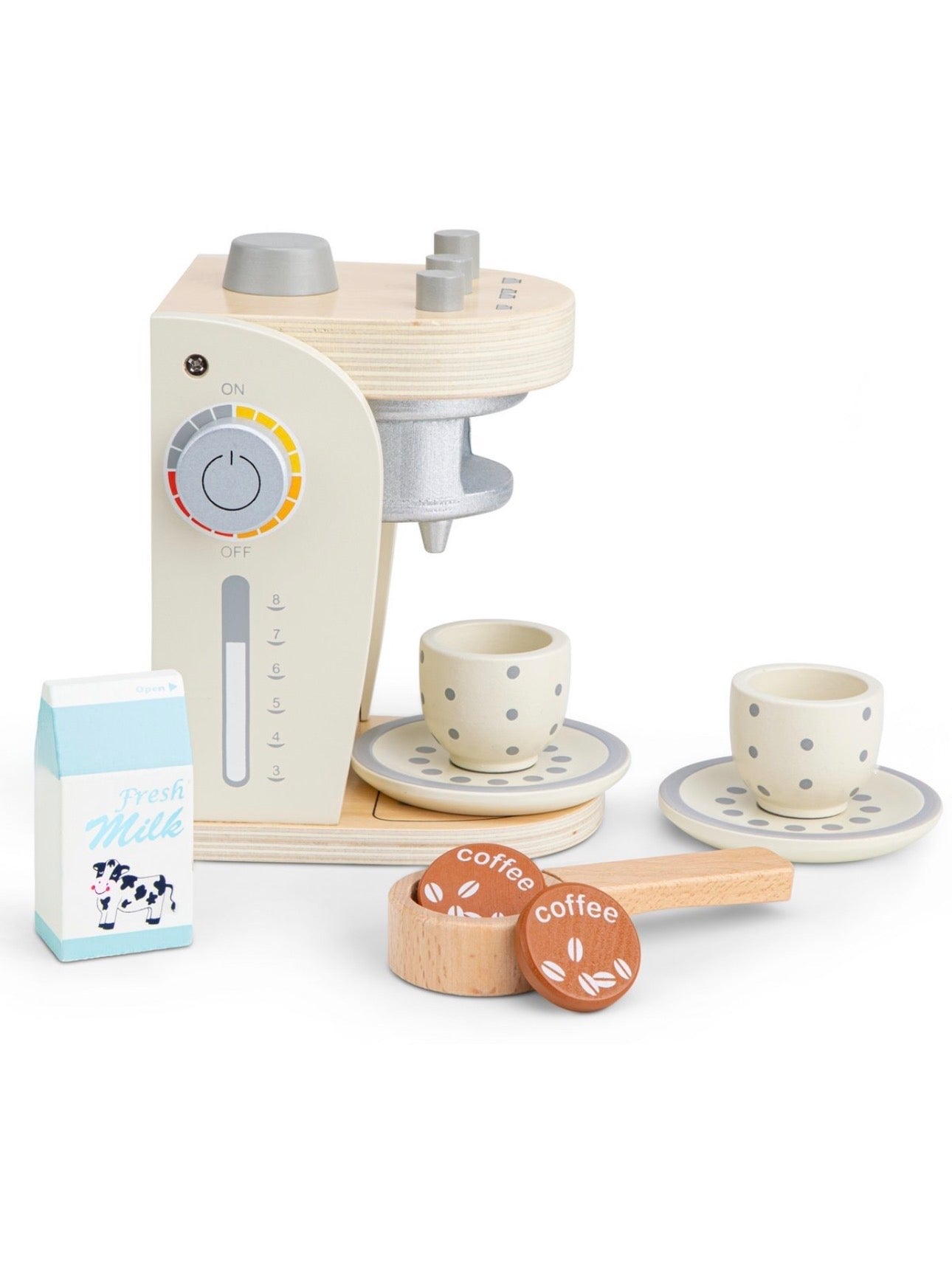 Set macchina da caffé in legno